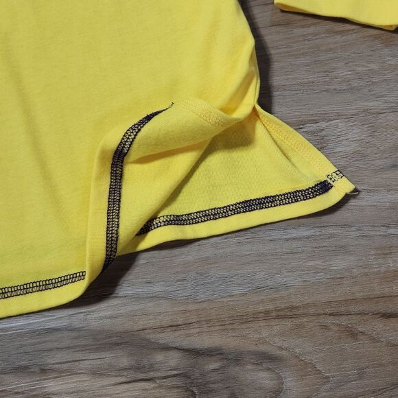 💜Yellow & Purple Colorblock Raglan Long Sleeve Top Medium - Picture 8 of 11